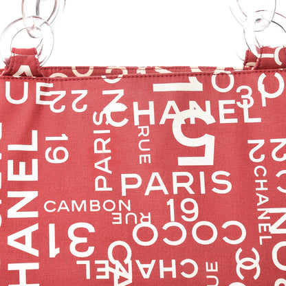 Chanel Canvas 31 Rue Cambon Beach Tote Red 8 of 17