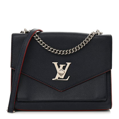 Louis Vuitton Soft Calfskin Mylockme Chain Bag BB Marine Rouge 1 of 12