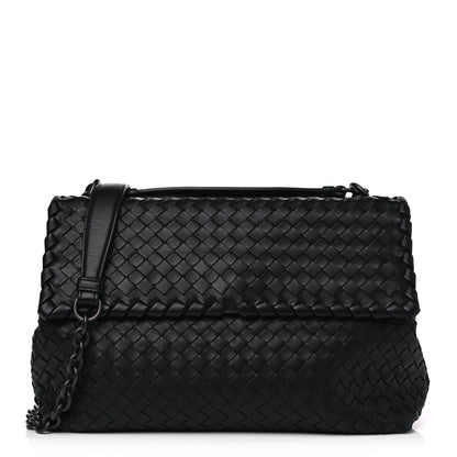 Bottega Veneta Nappa Intrecciato Large Olimpia Bag Black 1 of 4
