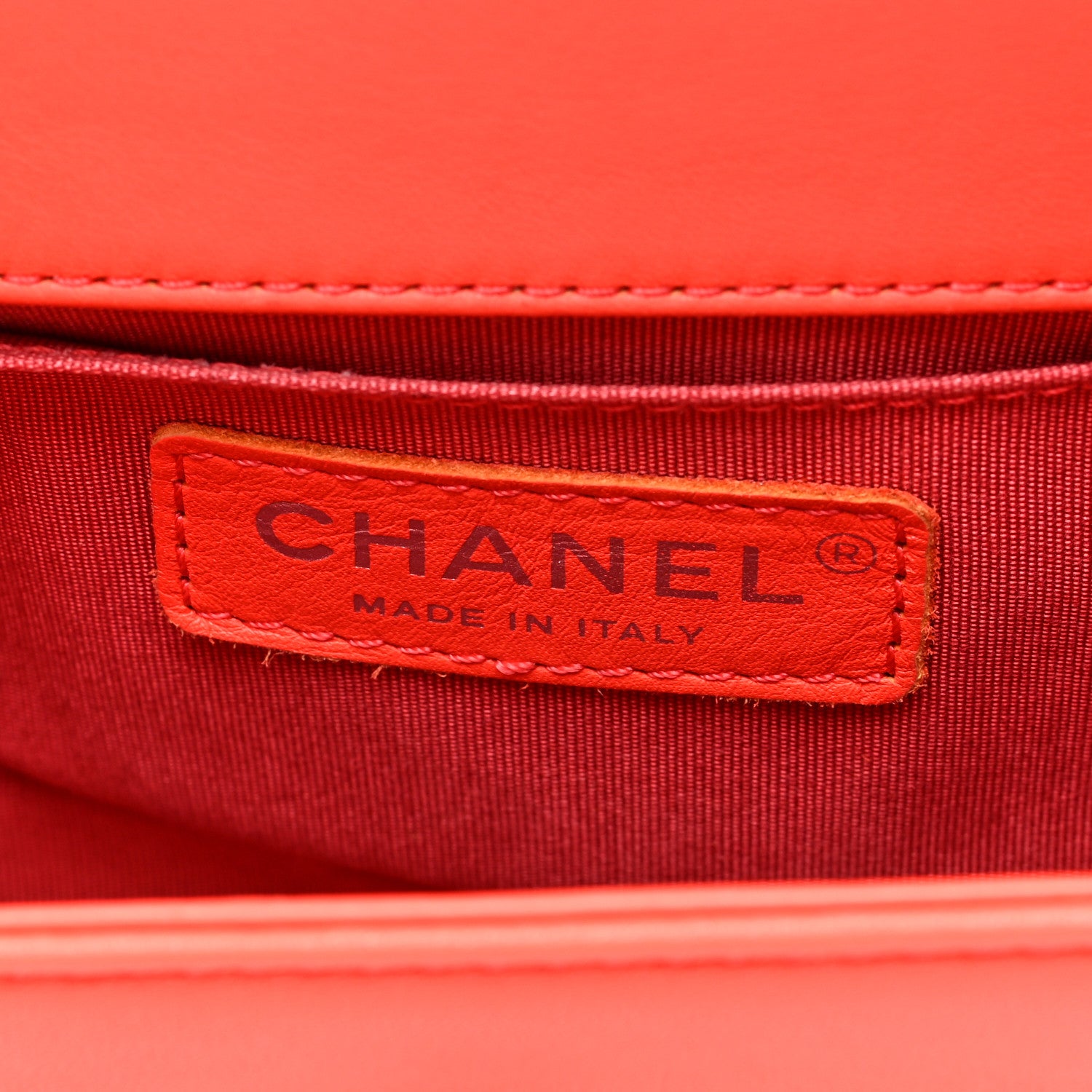Chanel Calfskin Chevron Quilted Small Boy Flap Coral 6 of 10