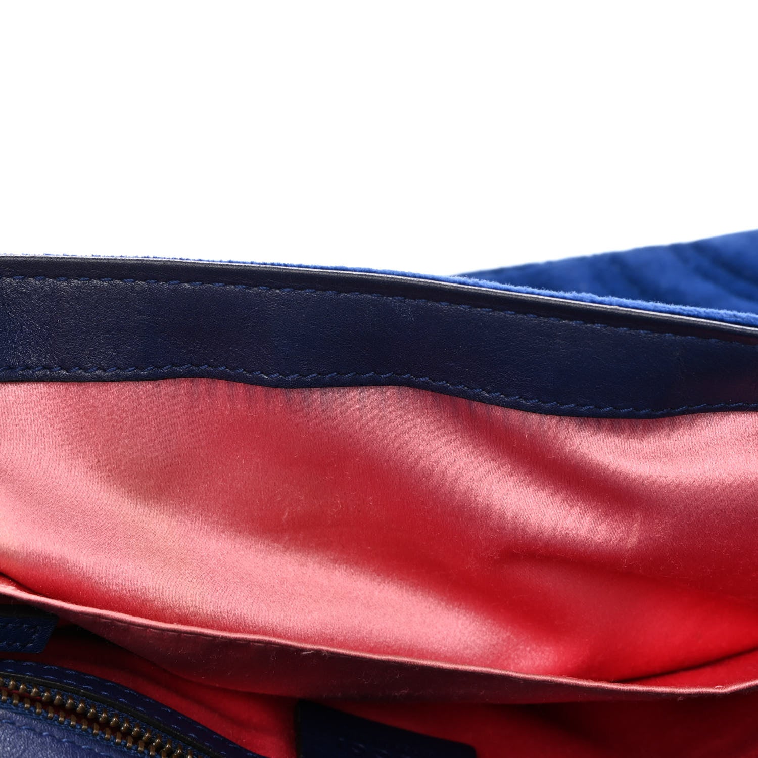 Gucci Velvet Matelasse Medium GG Marmont Shoulder Bag Cobalt Blue 15 of 23
