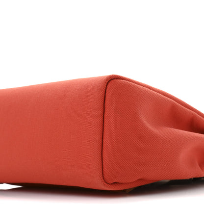 Hermes Vache Hunter Toile Herbag Zip Retourne 31 PM Orange Mecano Fauve 11 of 12