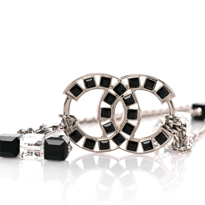 Chanel Baguette Crystal CC Belt Silver Black 3 of 5