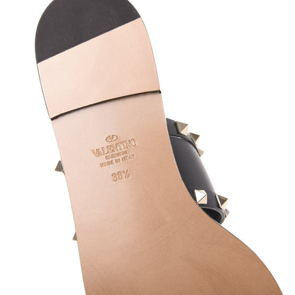 Valentino Garavani Nappa Rockstud Flat Sandals 38.5 Black 6 of 9