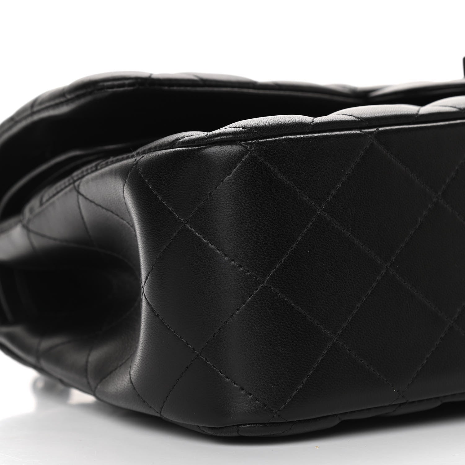 Chanel Lambskin Quilted Jumbo Double Flap So Black 9 of 11