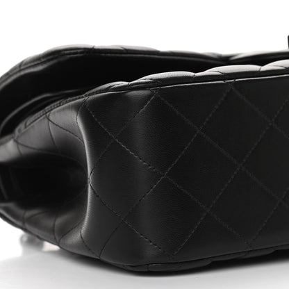 Chanel Lambskin Quilted Jumbo Double Flap So Black 9 of 11