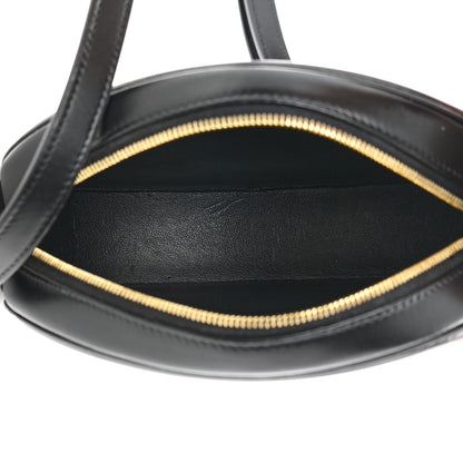 Celine Smooth Calfskin Cuir Triomphe Oval Bag Black 5 of 11