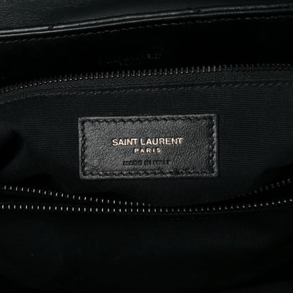 Saint Laurent Calfskin Y Quilted Monogram Medium Loulou Chain Satchel Black 9 of 11