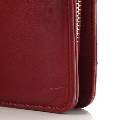 Chanel Lambskin Quilted Zipped Pocket Wallet Red 8 of 13