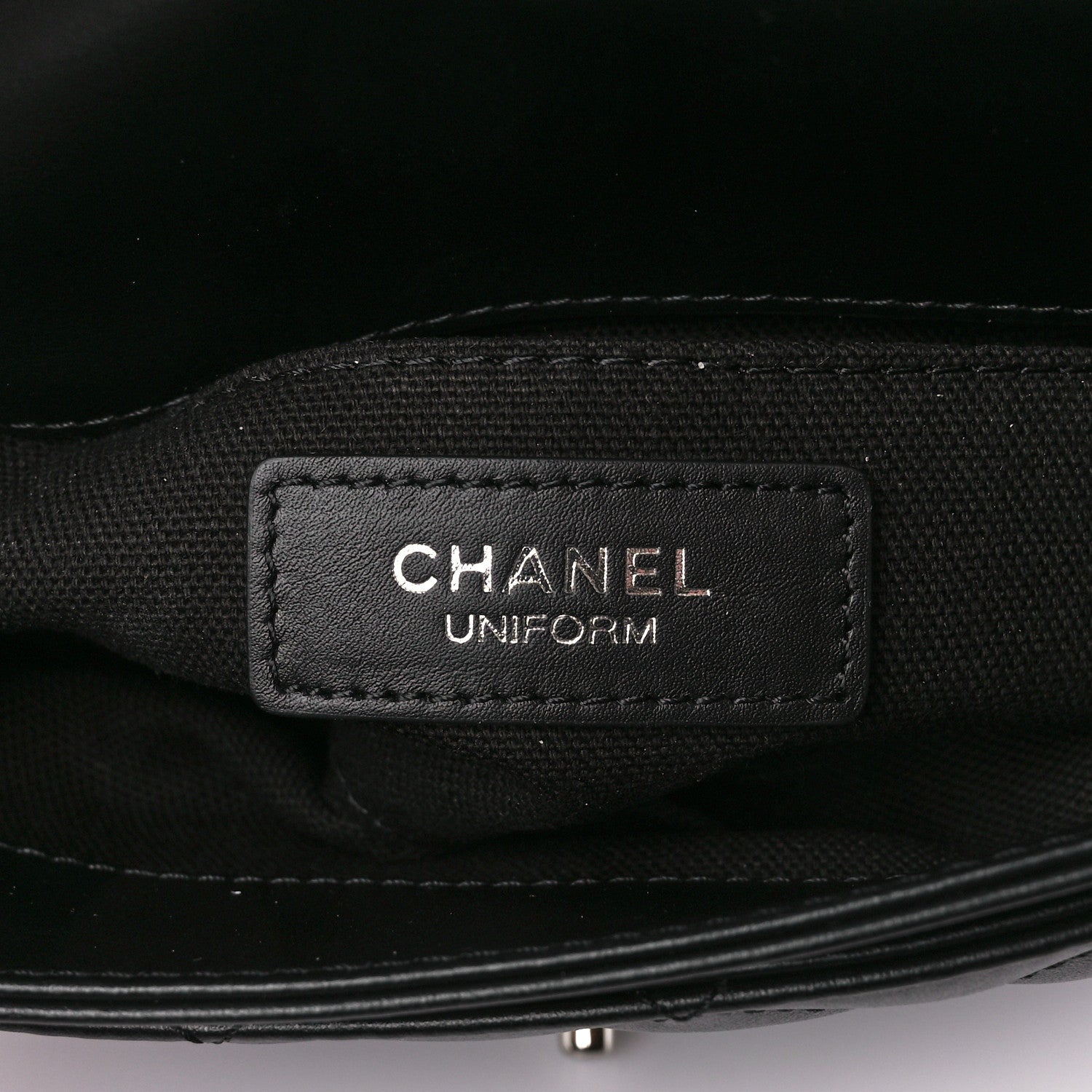 Chanel Calfskin Quilted CC Uniform Flap Belt Bag Black 6 of 13