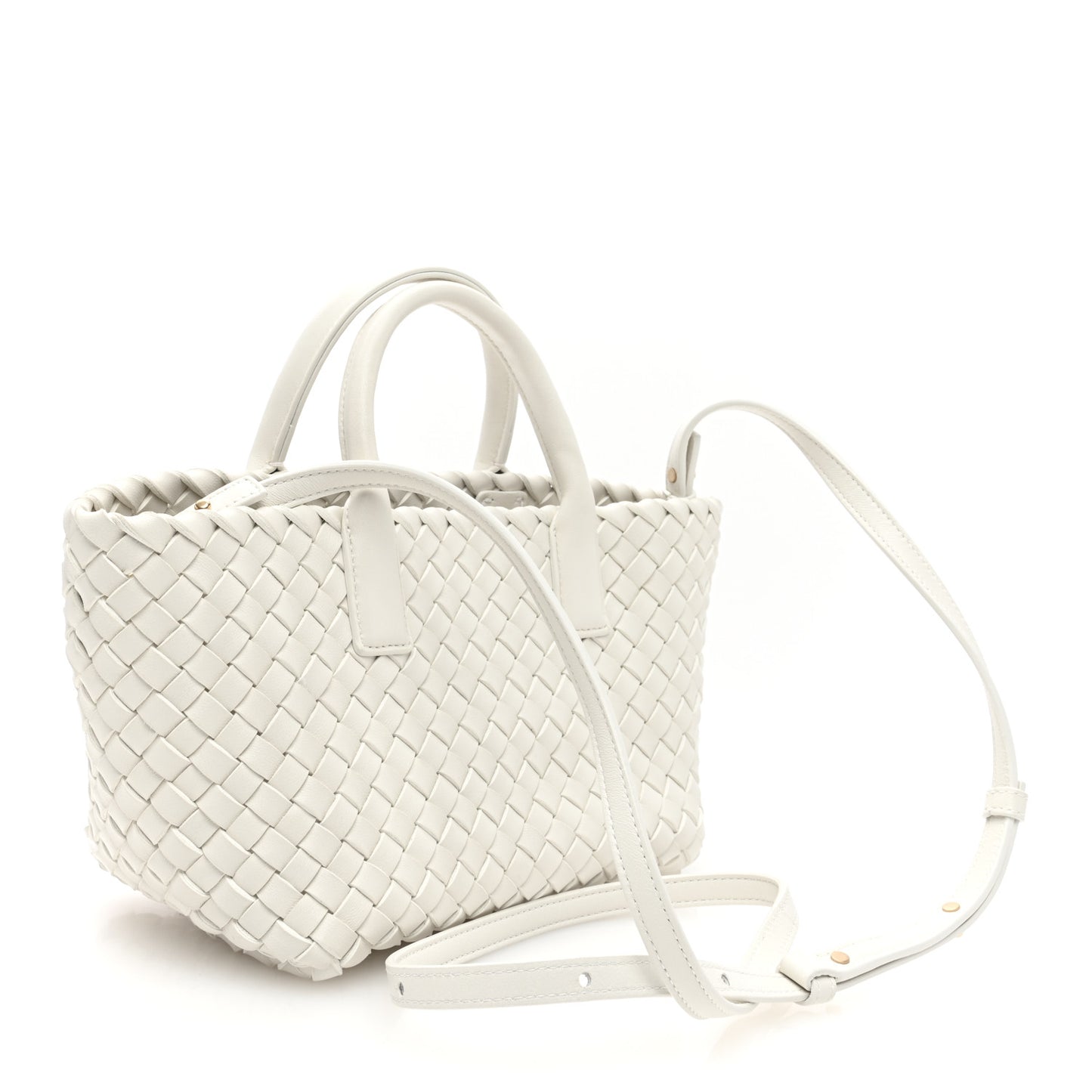 Nappa Intrecciato Mini Cabat White