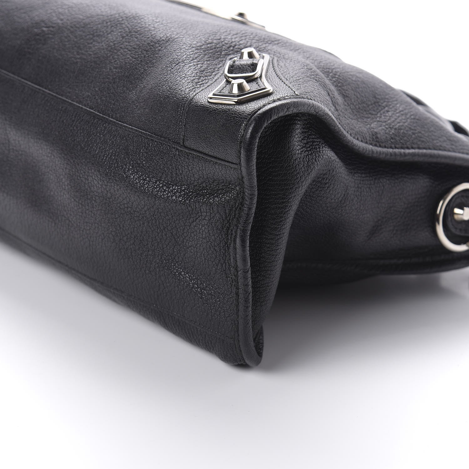 Balenciaga Chevre Silver Metallic Edge Hardware City Black 7 of 10