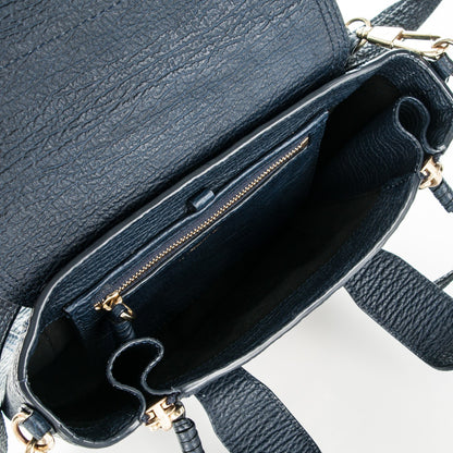 3.1 Phillip Lim 3.1 Textured Calfskin Mini Pashli Satchel Ink 5 of 7
