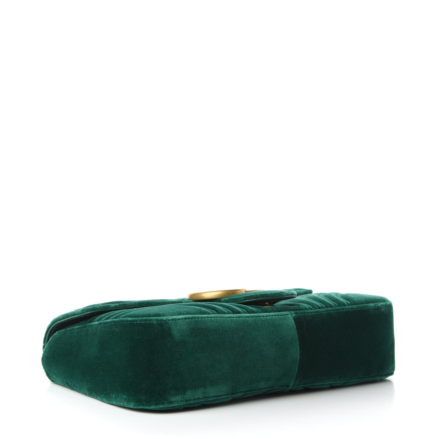 Gucci Velvet Matelasse Medium GG Marmont Shoulder Bag Emerald 5 of 10