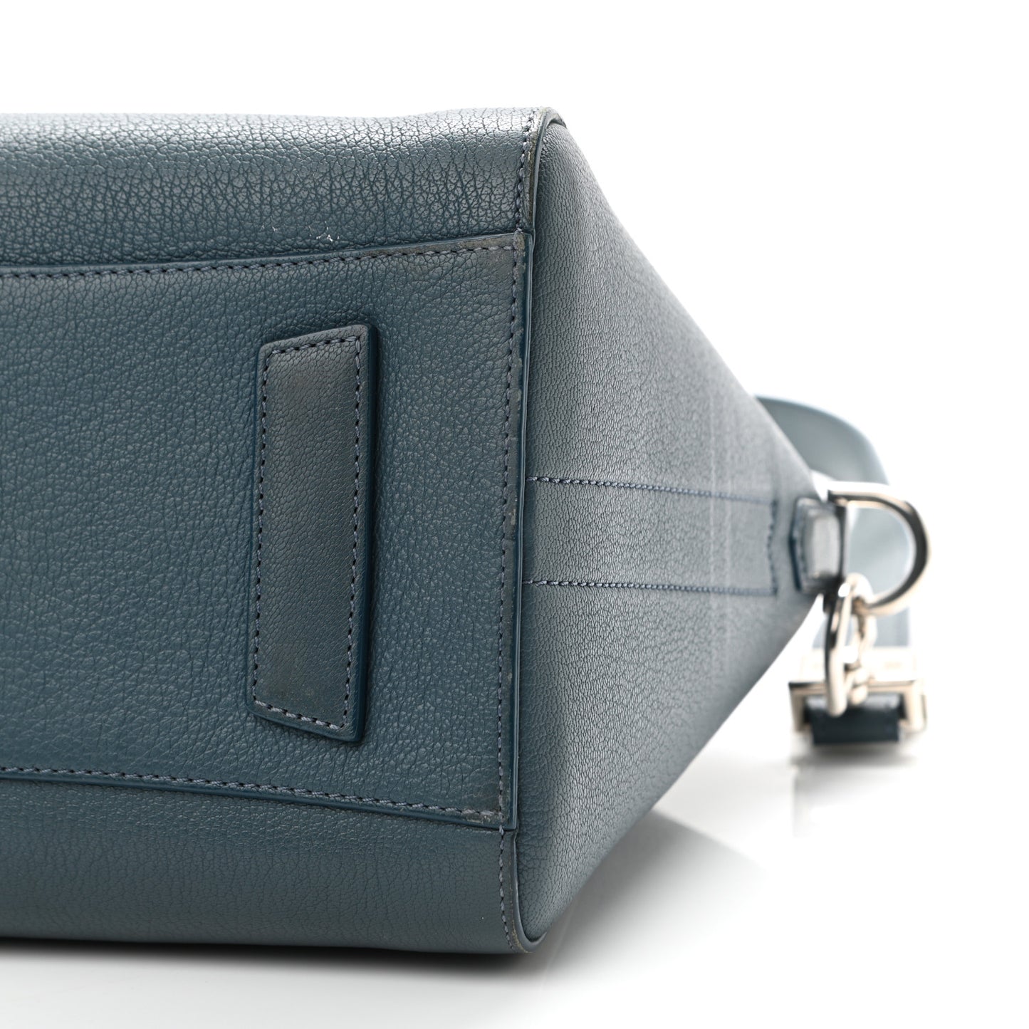 Sugar Goatskin Small Antigona Mineral Blue