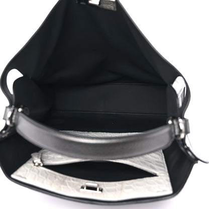 Fendi Cuoio Romano Medium Peekaboo X-Lite Fit Asfalto Latte 5 of 10