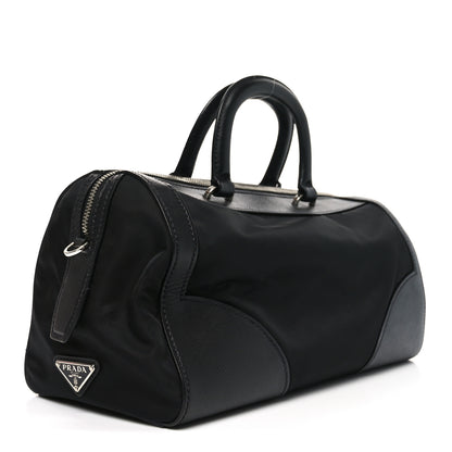 Prada Nylon Saffiano Top Handle Bag Black 3 of 9