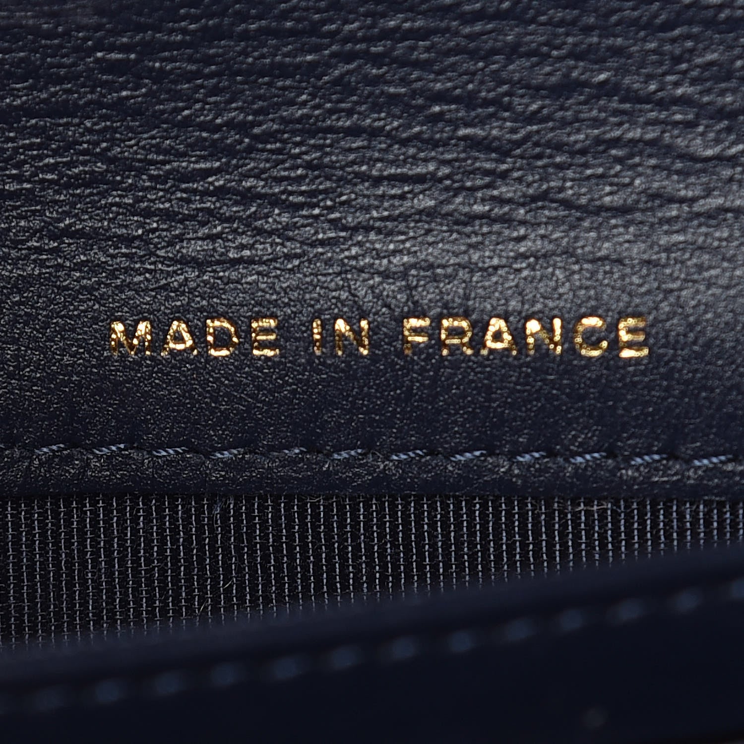 Chanel Letter Calfskin Embossed Quilted Large Gusset Flap Wallet Navy 7 of 15