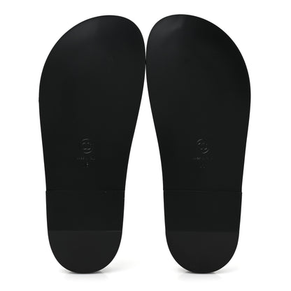 Chanel Lambskin Quilted Velcro Dad Chain CC Slide Sandals 38 Black 5 of 9