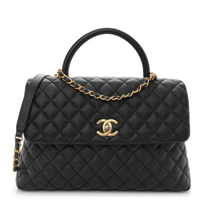 Chanel Caviar Quilted Medium Coco Handle Flap Black 1 of 12