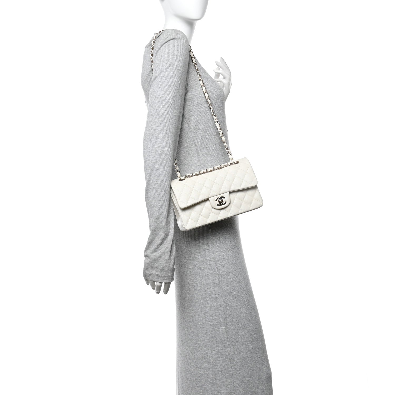 Chanel Caviar Quilted Small Double Flap White 2 of 11