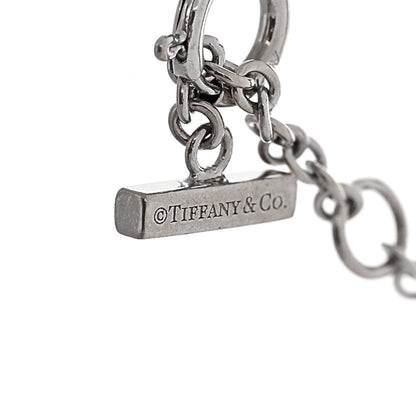 Tiffany 18K White Gold Diamond T Smile Bracelet 3 of 5