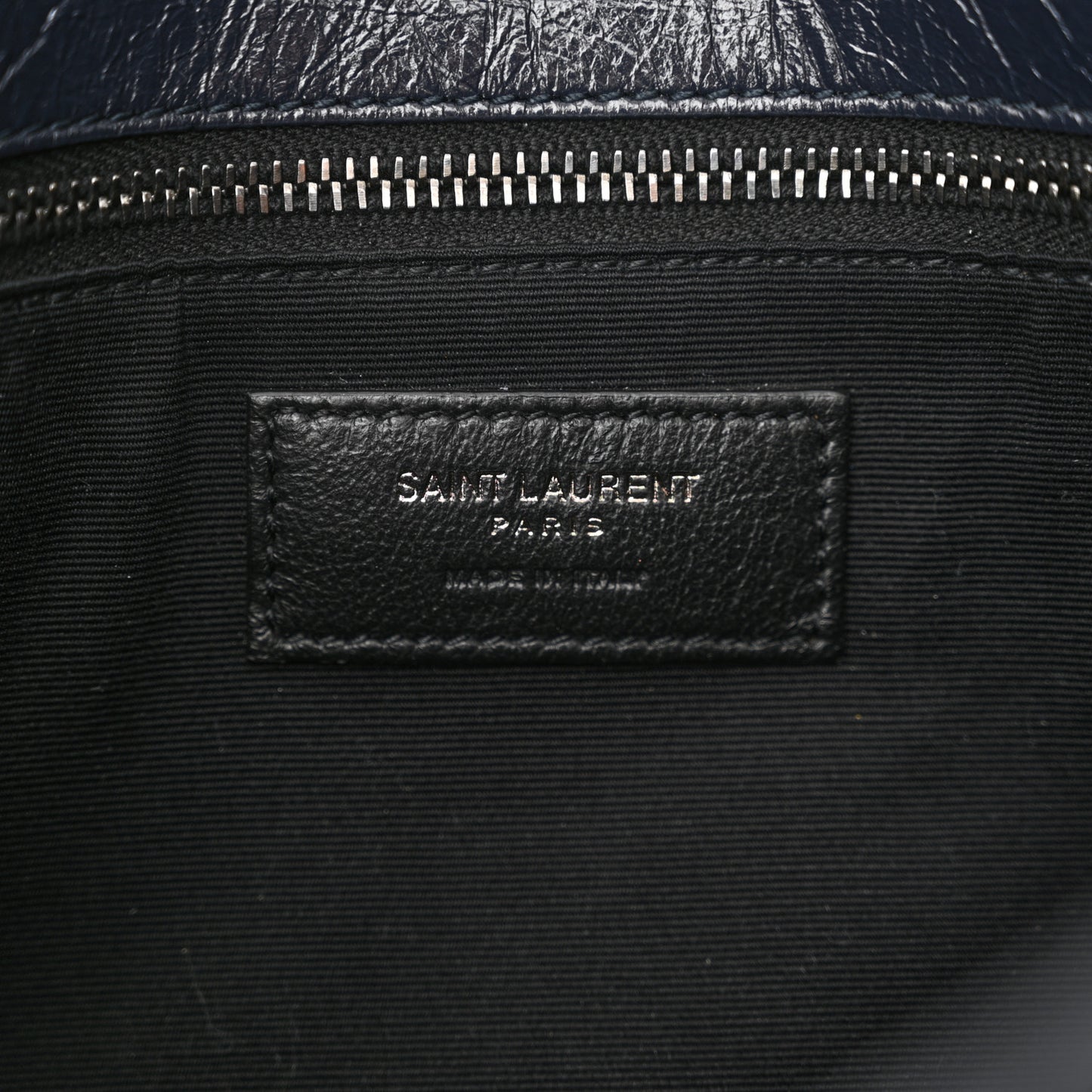 Crinkled Calfskin Matelasse Monogram Medium Niki Chain Satchel Deep Marine