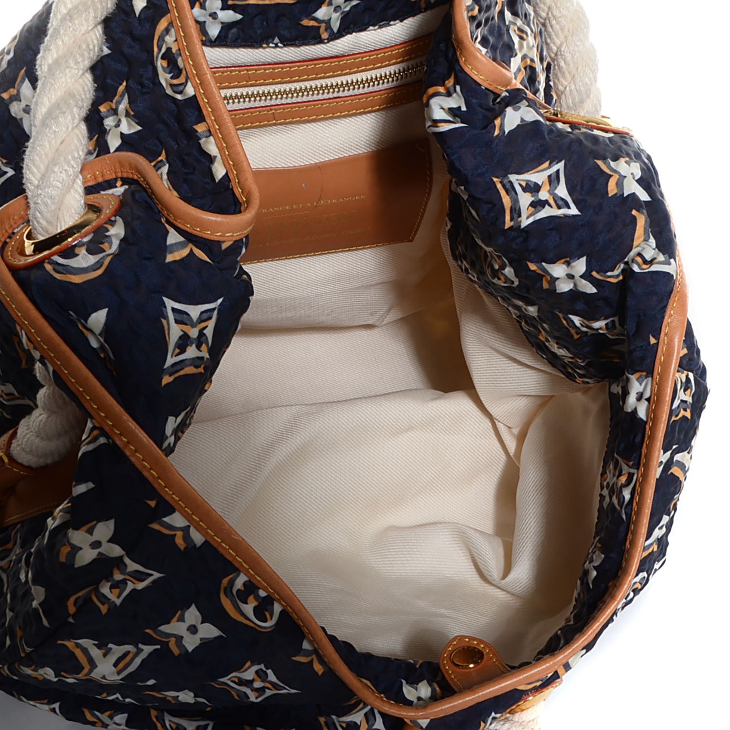Louis Vuitton Nylon Monogram Cruise Bulles GM Navy 5 of 8
