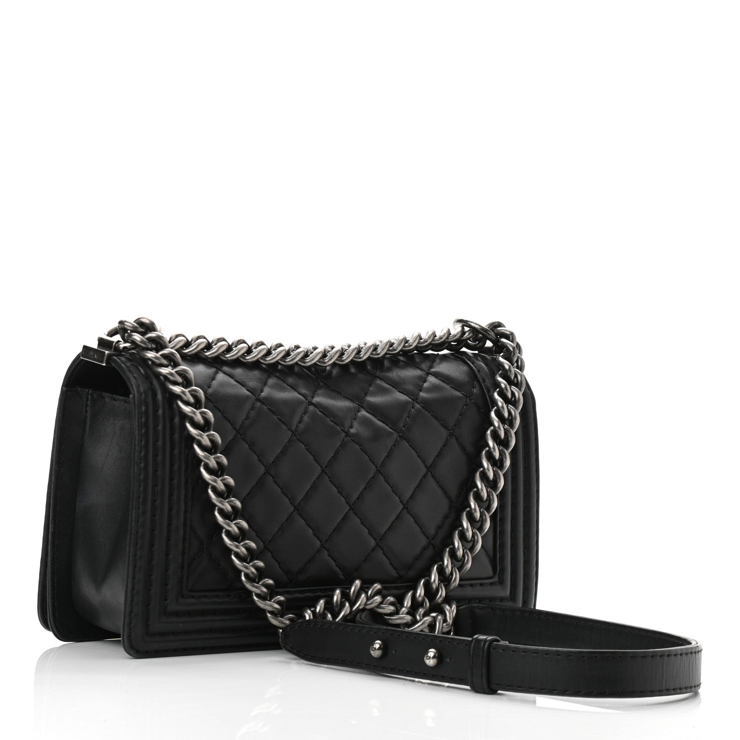 Chanel Lambskin Quilted Small Boy Flap Black 3 of 11