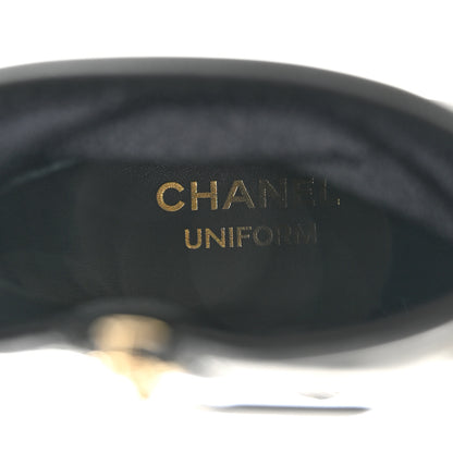 Chanel Stretch Lambskin Cap Toe CC Uniform Short Boots 36 Black 7 of 10