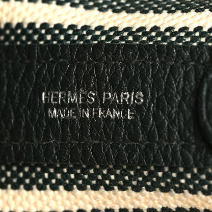 Hermes Toile Vache Country Garden Party Pockets 36 MM Tote Ecru Vert Anglais Vert Fonce 6 of 7