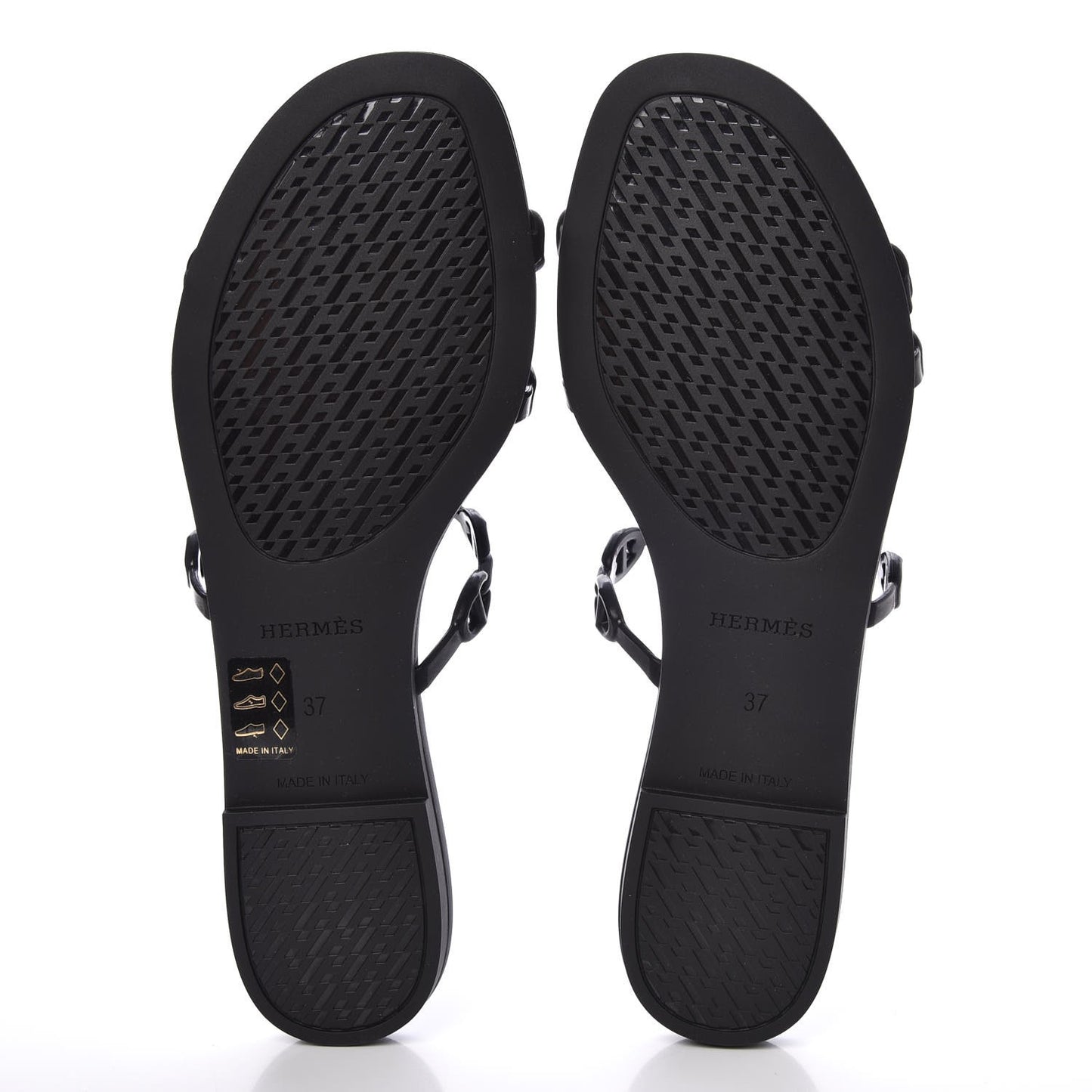 Rubber Chaine d'Ancre Rivage Sandals 37 Black