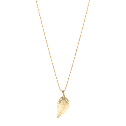 Jennifer Meyer 18K Yellow Gold Small Leaf Necklace 1 of 4
