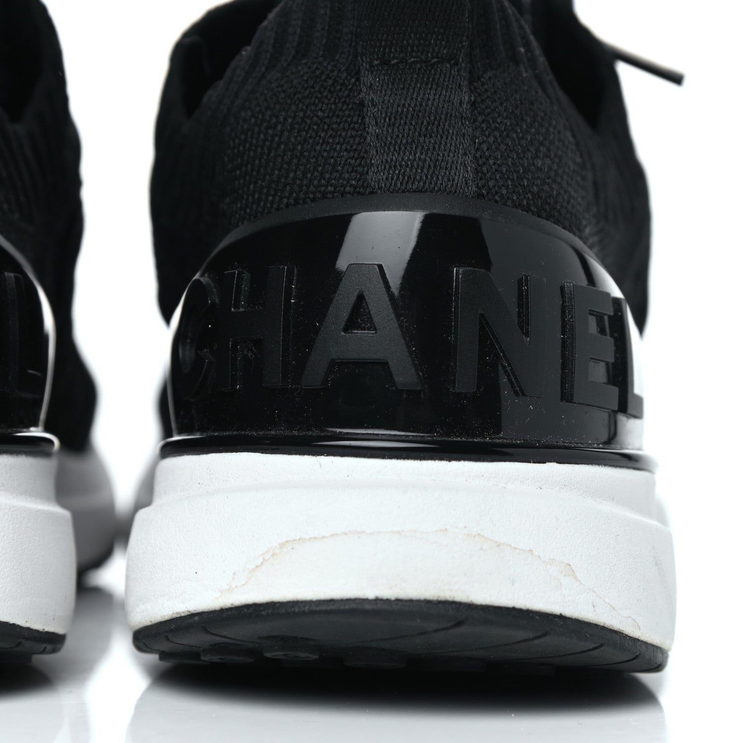 Chanel Fabric Logo Sneakers 38 Black 13 of 17