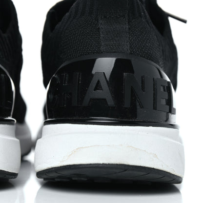 Chanel Fabric Logo Sneakers 38 Black 13 of 17