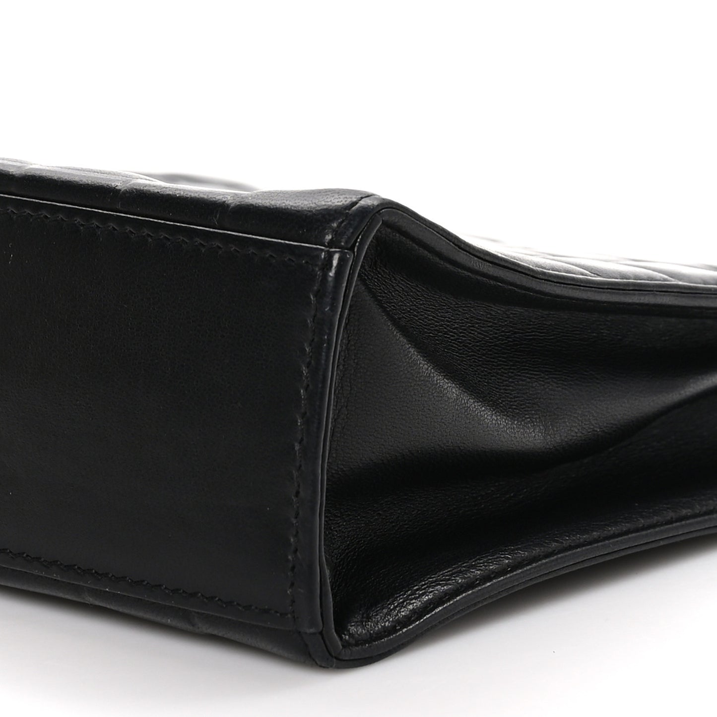 Lambskin CC Chocolate Bar Shoulder Bag Black