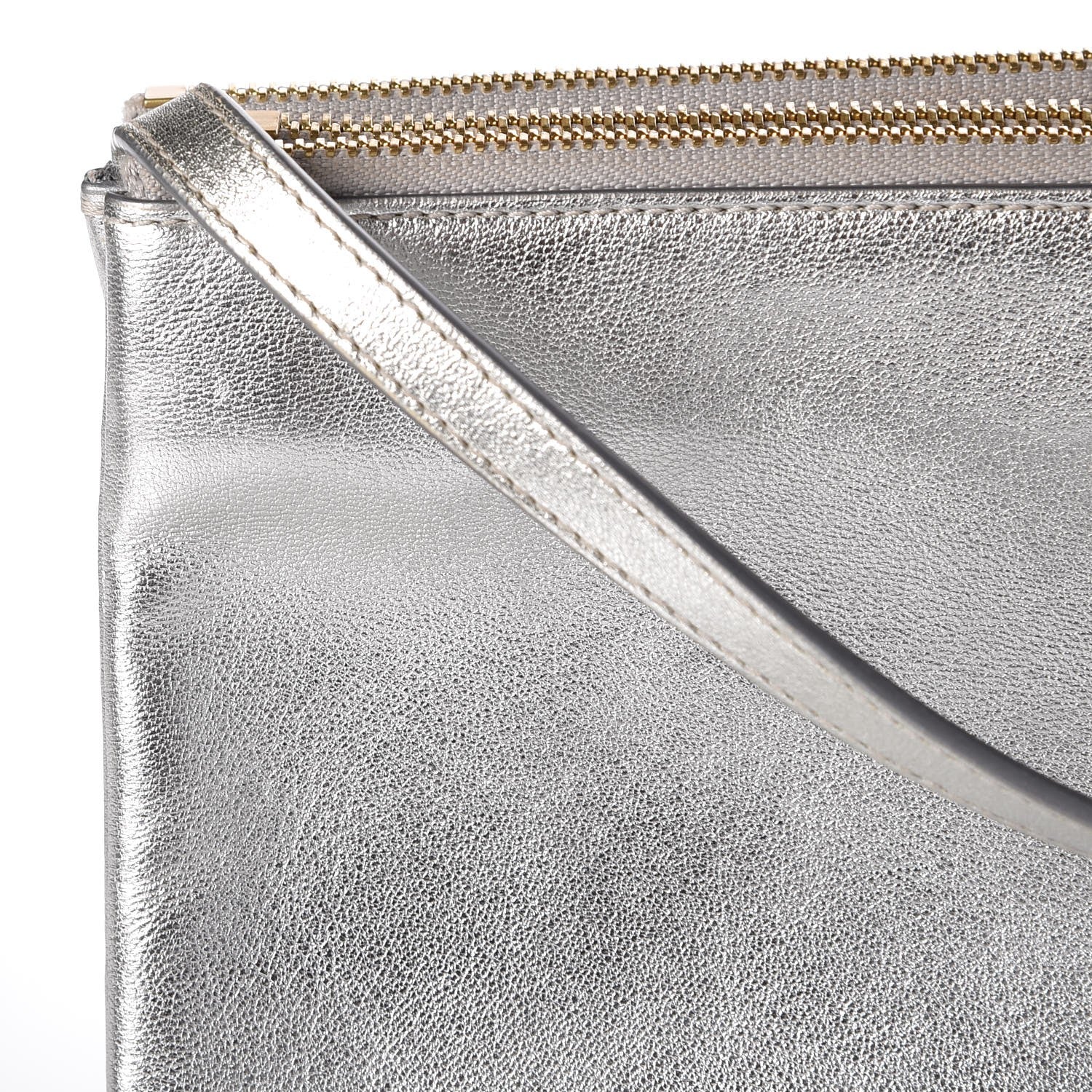 Celine Metallic Lambskin Large Trio Crossbody Bag Silver 11 of 11