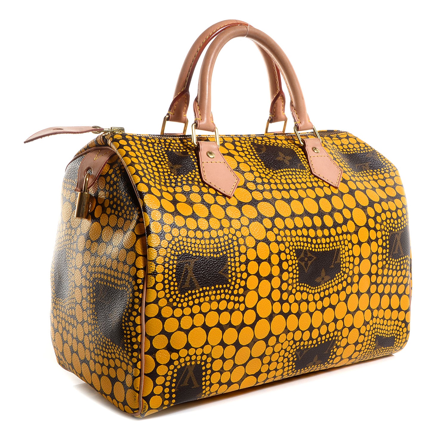 Monogram Kusama Town Speedy 30 Yellow