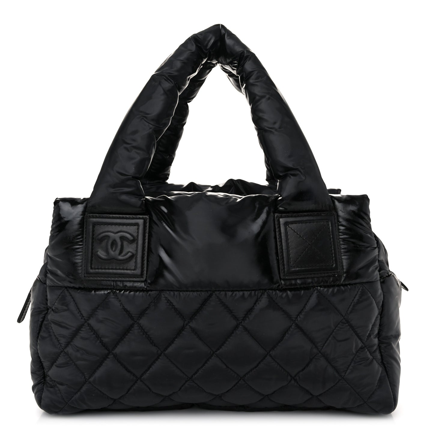 Nylon Coco Cocoon Zipped Tote Black