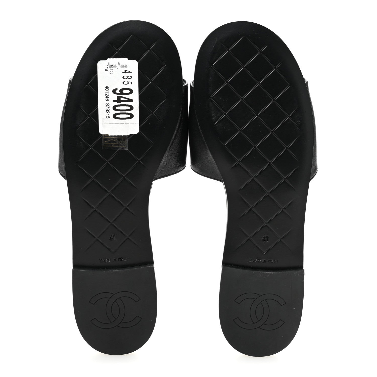 Chanel Lambskin Quilted Turnlock Flat Mules 41 Black 6 of 11