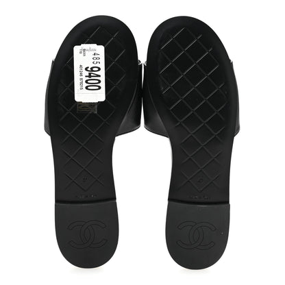 Chanel Lambskin Quilted Turnlock Flat Mules 41 Black 6 of 11