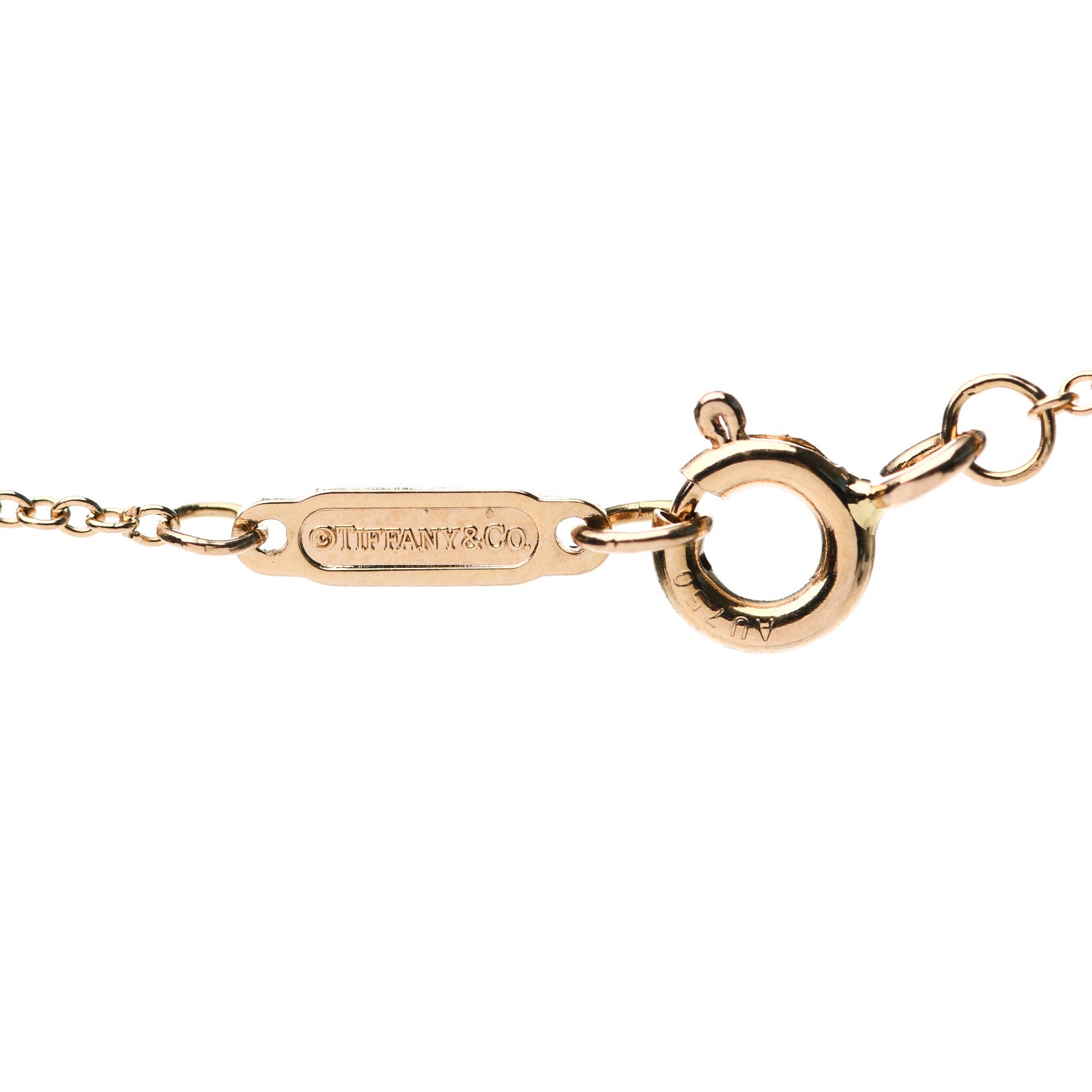 Tiffany 18K Rose Gold Diamond Fleur de Lis Pendant Necklace 4 of 5