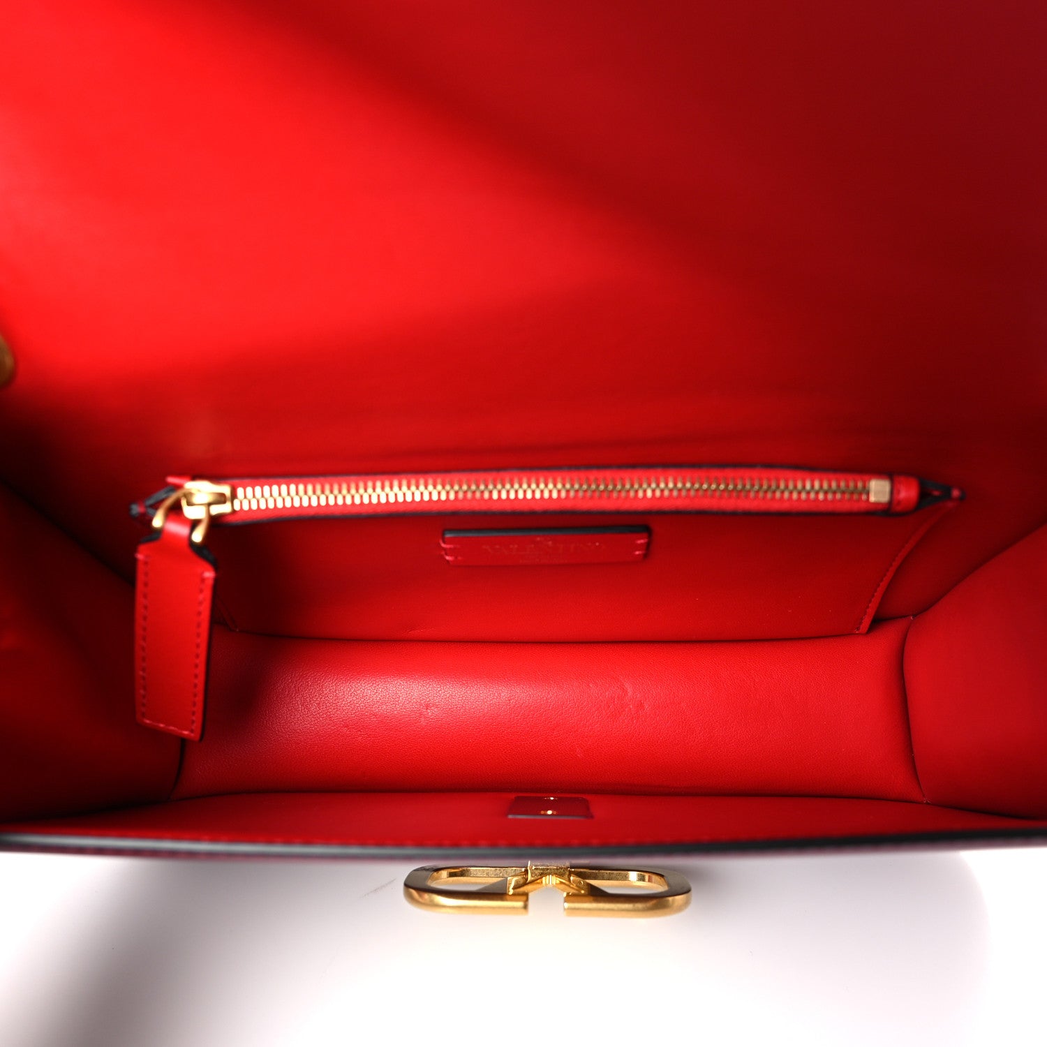 Valentino Garavani Smooth Calfskin Medium VLock Shoulder Bag Cerise 5 of 8
