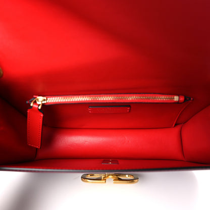 Valentino Garavani Smooth Calfskin Medium VLock Shoulder Bag Cerise 5 of 8
