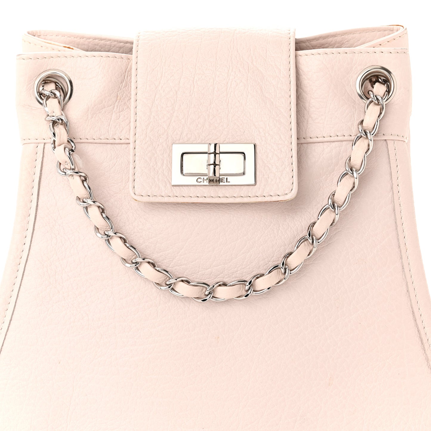 Calfskin Mademoiselle Shoulder Bag Light Pink