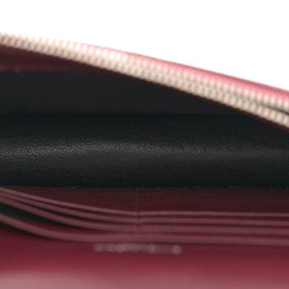 Saint Laurent Calfskin Crocodile Embossed Kate Monogram Tassel Chain Wallet Rouge Legion 5 of 14