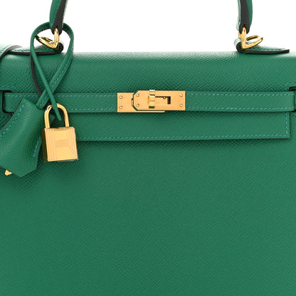 Hermes Epsom Kelly Sellier 25 Vert Vertigo 8 of 11