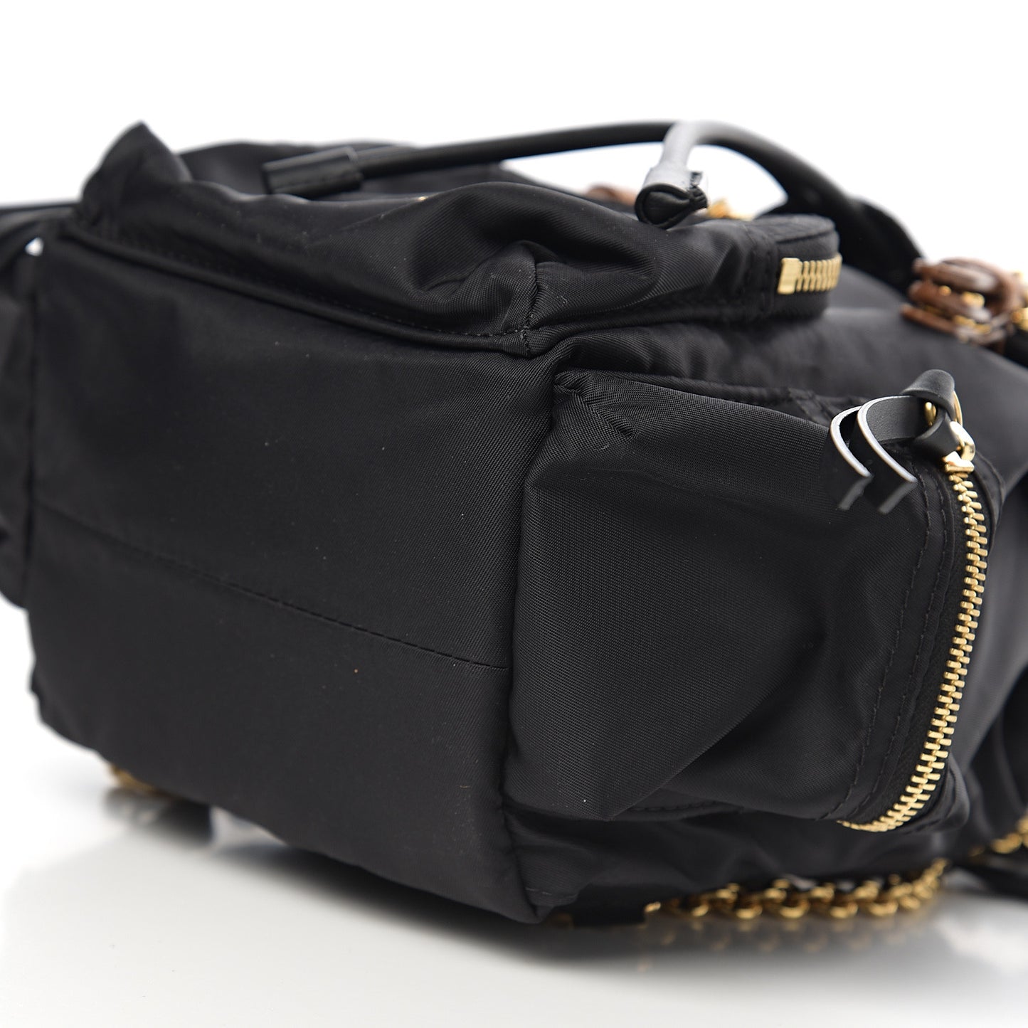 Nylon Small Rucksack Backpack Black