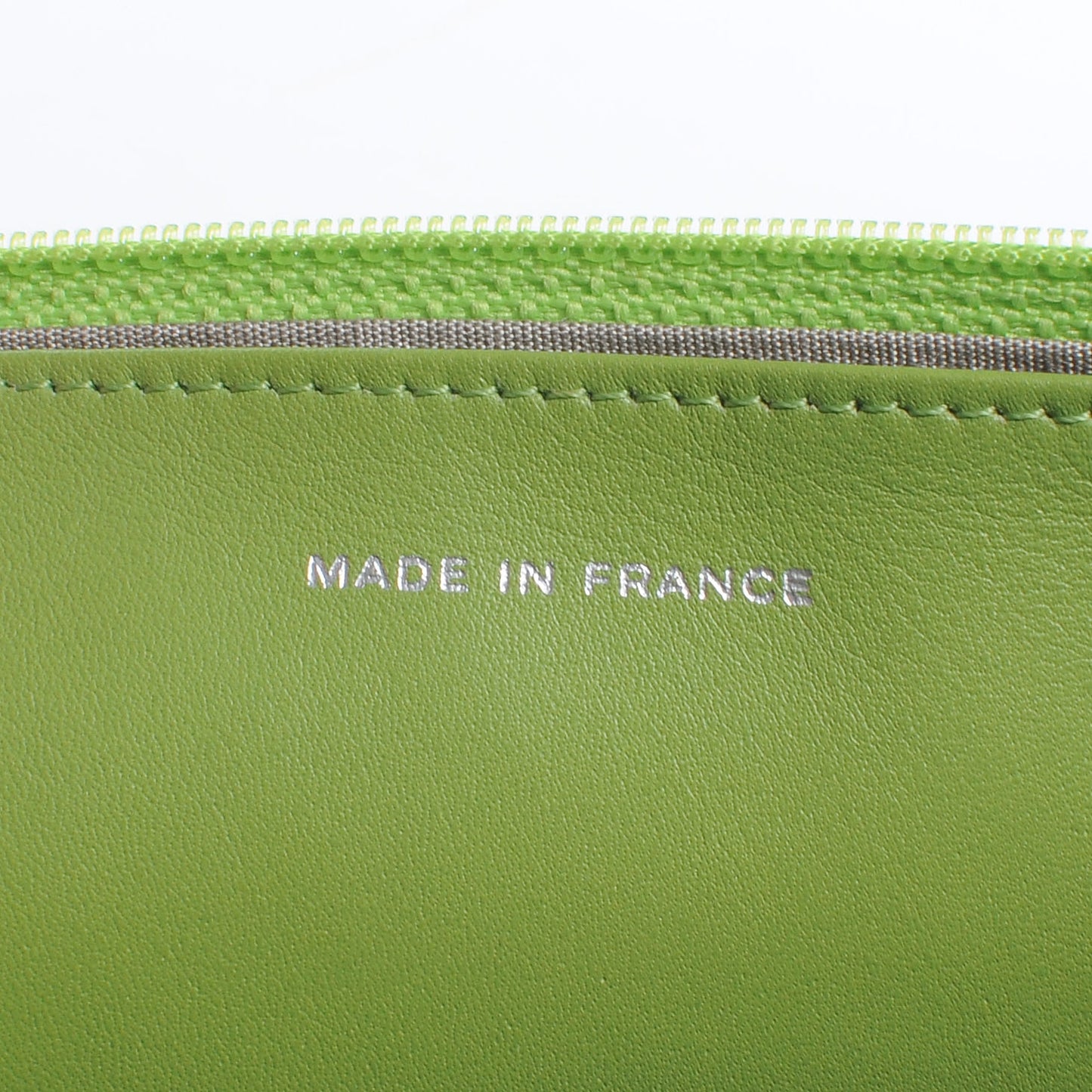 Patent Quilted Wallet On Chain WOC Lime Green
