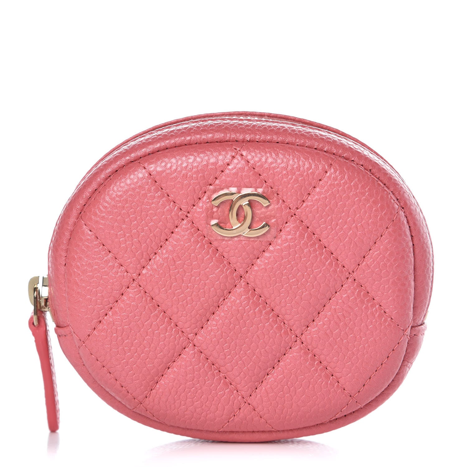 Chanel Iridescent Caviar Quilted Zip Around Classic Coin Purse Pink 1 of 8